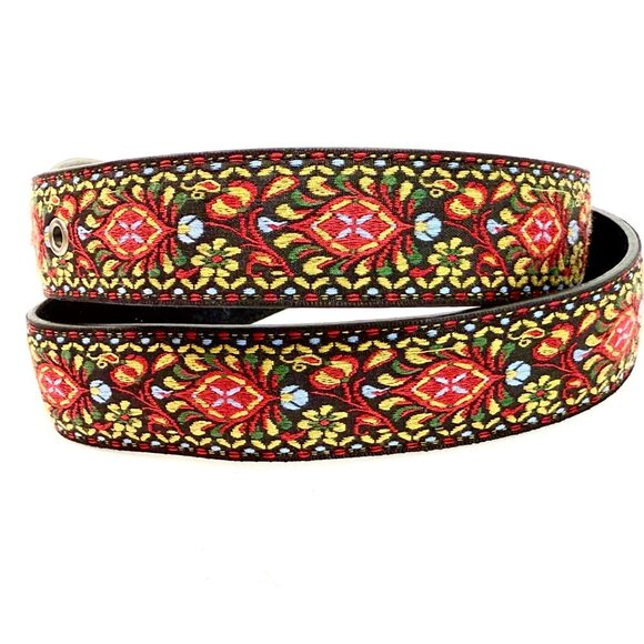 Woven/Embroidered Mandala Belt w/Silver Hardware - Size 40 - Unisex - Picture 6 of 6